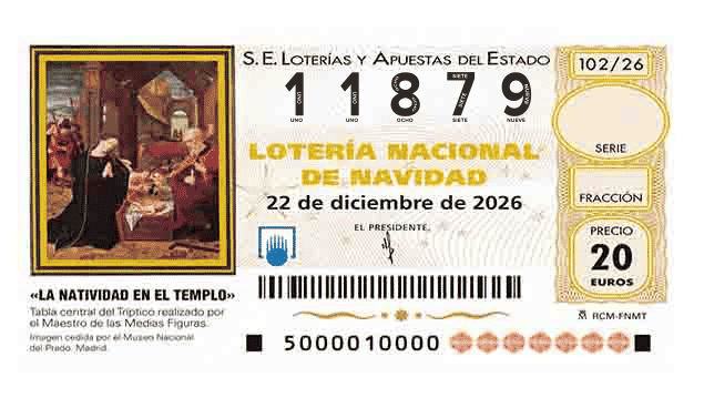Décimo 11879 del sorteo 102-22/12/2026 Navidad