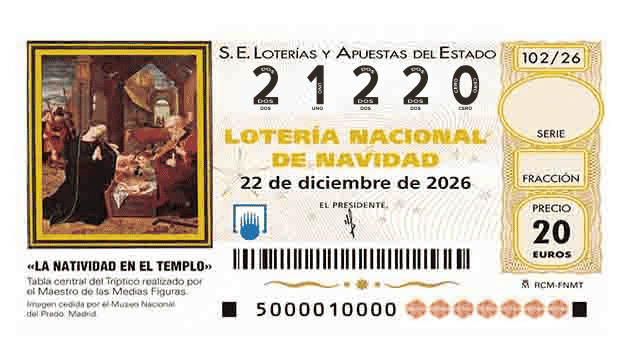 Décimo 21220 del sorteo 102-22/12/2026 Navidad