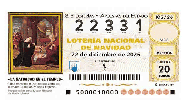 Décimo 22331 del sorteo 102-22/12/2026 Navidad