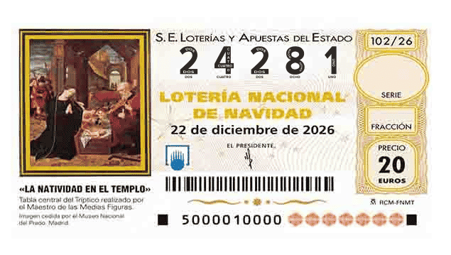 Décimo 24281 del sorteo 102-22/12/2026 Navidad