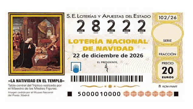 Décimo 28222 del sorteo 102-22/12/2026 Navidad