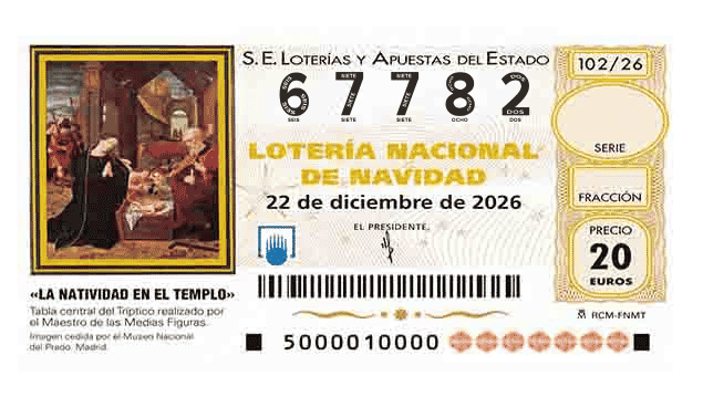 Décimo 67782 del sorteo 102-22/12/2026 Navidad