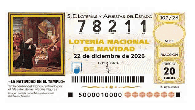 Décimo 78211 del sorteo 102-22/12/2026 Navidad