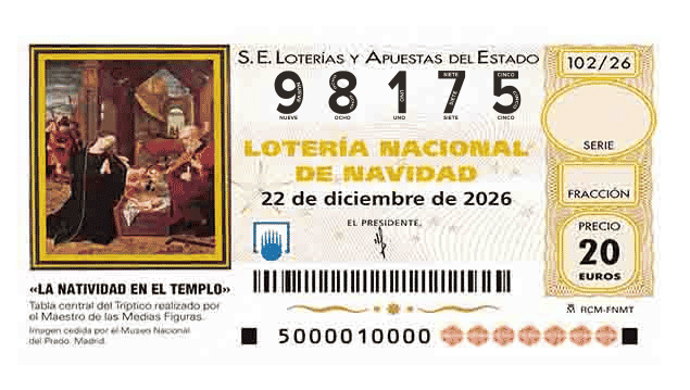 Décimo 98175 del sorteo 102-22/12/2026 Navidad