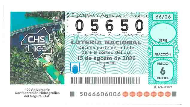 Décimo 05650 del sorteo 66-15/08/2026 Sábado