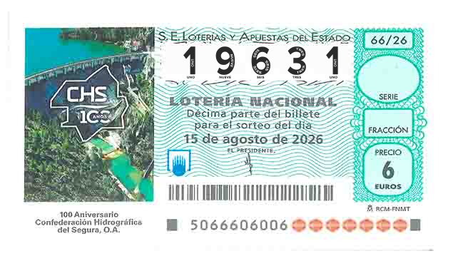Décimo 19631 del sorteo 66-15/08/2026 Sábado