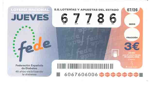 Décimo 67786 del sorteo 67-20/08/2026 Jueves