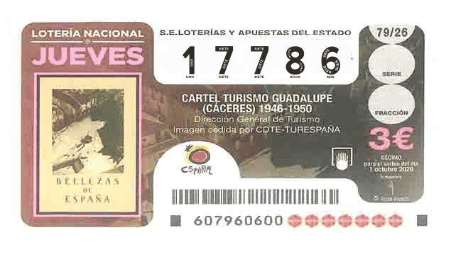 Décimo 17786 del sorteo 79-01/10/2026 Jueves