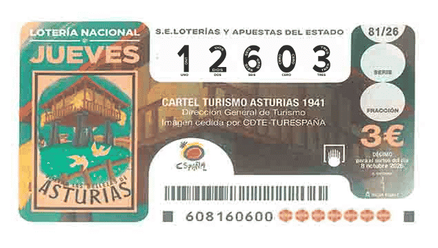 Décimo 12603 del sorteo 81-08/10/2026 Jueves