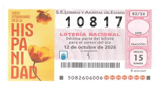 Décimo 10817 del sorteo 82-12/10/2026 Sábado