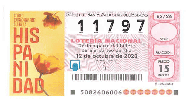 Décimo 11797 del sorteo 82-12/10/2026 Sábado