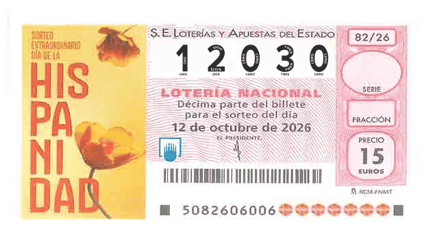Décimo 12030 del sorteo 82-12/10/2026 Sábado
