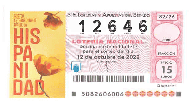 Décimo 12646 del sorteo 82-12/10/2026 Sábado