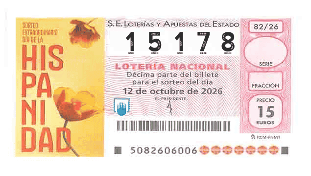 Décimo 15178 del sorteo 82-12/10/2026 Sábado