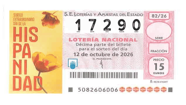 Décimo 17290 del sorteo 82-12/10/2026 Sábado