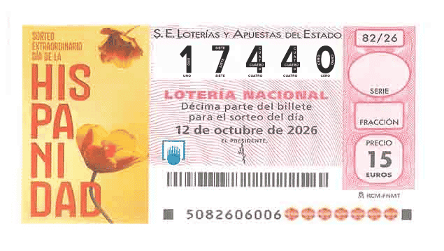Décimo 17440 del sorteo 82-12/10/2026 Sábado