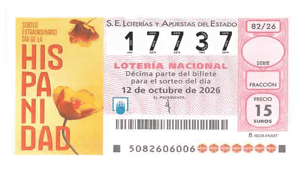 Décimo 17737 del sorteo 82-12/10/2026 Sábado