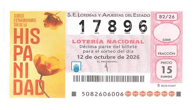 Décimo 17896 del sorteo 82-12/10/2026 Sábado