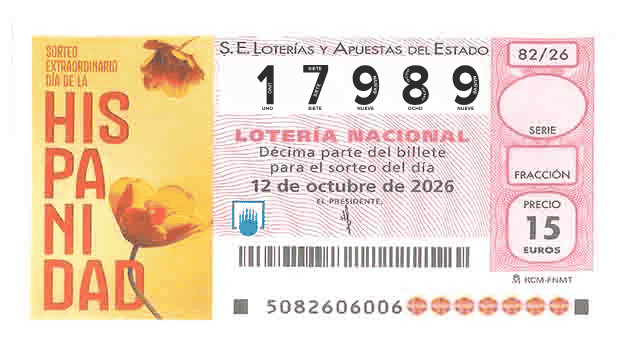 Décimo 17989 del sorteo 82-12/10/2026 Sábado