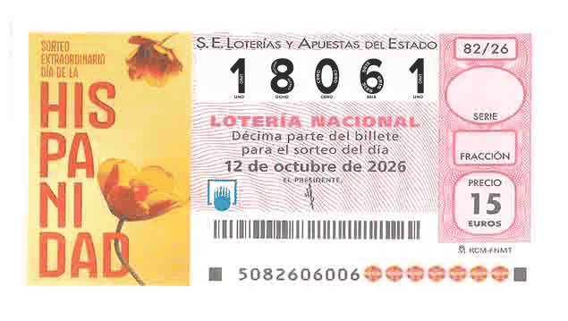 Décimo 18061 del sorteo 82-12/10/2026 Sábado