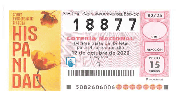 Décimo 18877 del sorteo 82-12/10/2026 Sábado