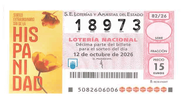 Décimo 18973 del sorteo 82-12/10/2026 Sábado