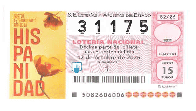 Décimo 31175 del sorteo 82-12/10/2026 Sábado