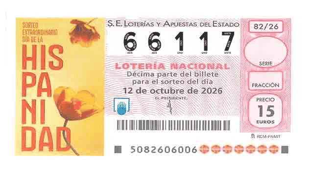 Décimo 66117 del sorteo 82-12/10/2026 Sábado