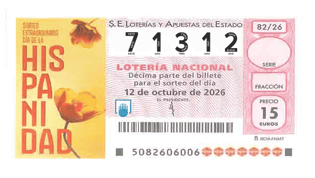 Décimo 71312 del sorteo 82-12/10/2026 Sábado