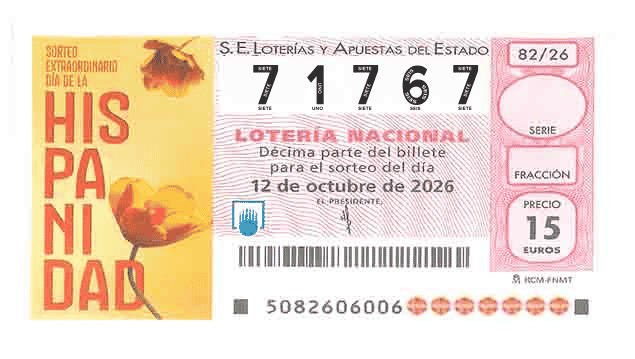 Décimo 71767 del sorteo 82-12/10/2026 Sábado