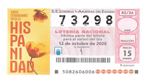 Décimo 73298 del sorteo 82-12/10/2026 Sábado