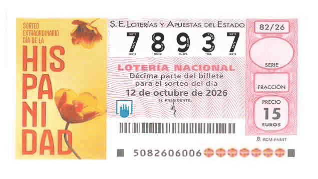 Décimo 78937 del sorteo 82-12/10/2026 Sábado