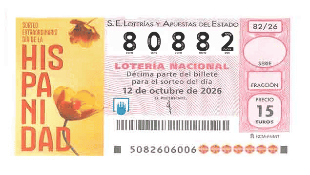 Décimo 80882 del sorteo 82-12/10/2026 Sábado