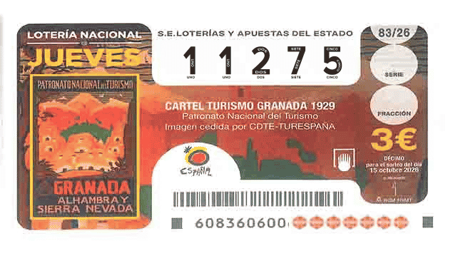 Décimo 11275 del sorteo 83-15/10/2026 Jueves