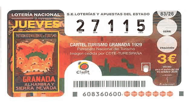 Décimo 27115 del sorteo 83-15/10/2026 Jueves