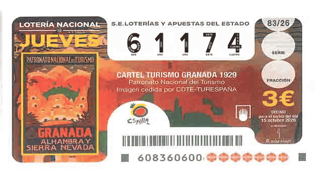 Décimo 61174 del sorteo 83-15/10/2026 Jueves