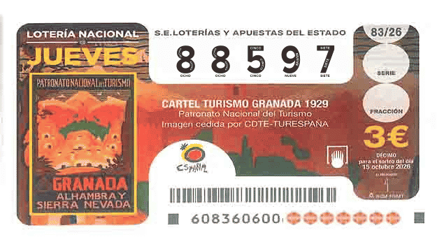 Décimo 88597 del sorteo 83-15/10/2026 Jueves