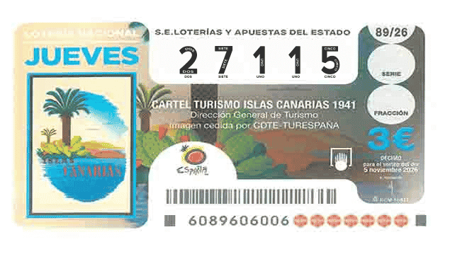 Décimo 27115 del sorteo 89-05/11/2026 Jueves