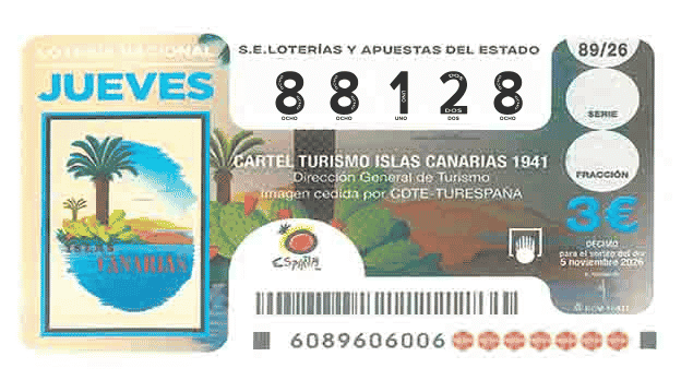 Décimo 88128 del sorteo 89-05/11/2026 Jueves
