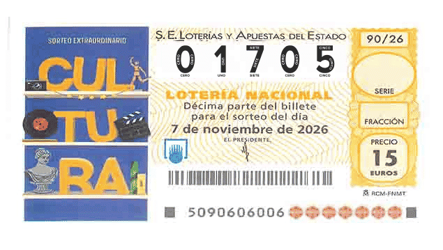 Décimo 01705 del sorteo 90-07/11/2026 Sábado