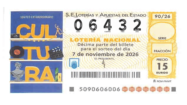 Décimo 06432 del sorteo 90-07/11/2026 Sábado