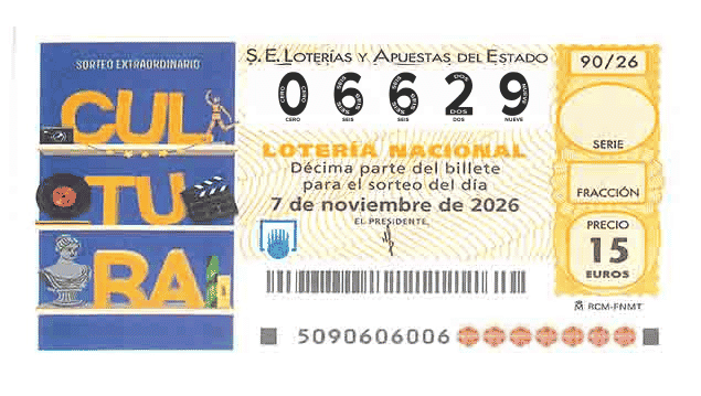 Décimo 06629 del sorteo 90-07/11/2026 Sábado