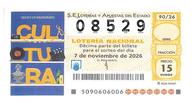 Décimo 08529 del sorteo 90-07/11/2026 Sábado