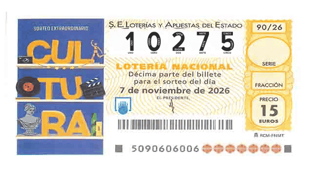 Décimo 10275 del sorteo 90-07/11/2026 Sábado