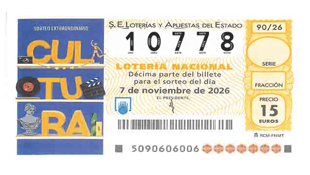 Décimo 10778 del sorteo 90-07/11/2026 Sábado