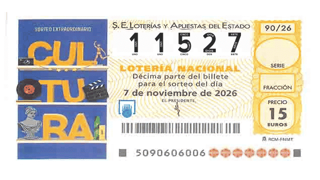 Décimo 11527 del sorteo 90-07/11/2026 Sábado