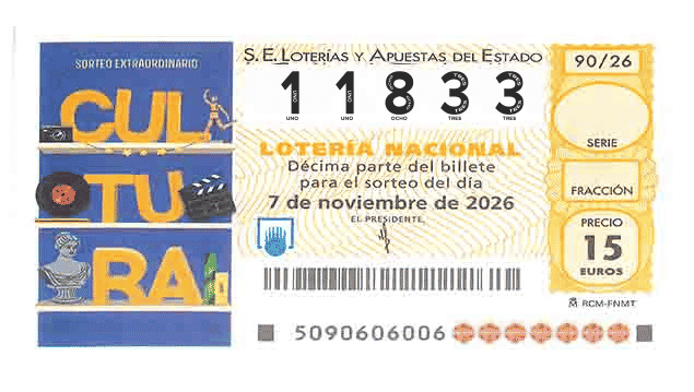 Décimo 11833 del sorteo 90-07/11/2026 Sábado