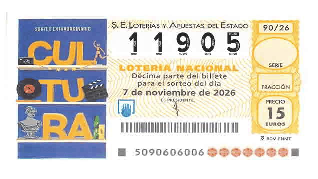 Décimo 11905 del sorteo 90-07/11/2026 Sábado