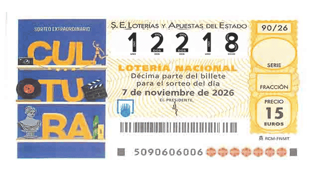 Décimo 12218 del sorteo 90-07/11/2026 Sábado