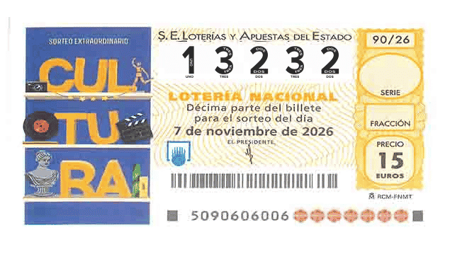 Décimo 13232 del sorteo 90-07/11/2026 Sábado